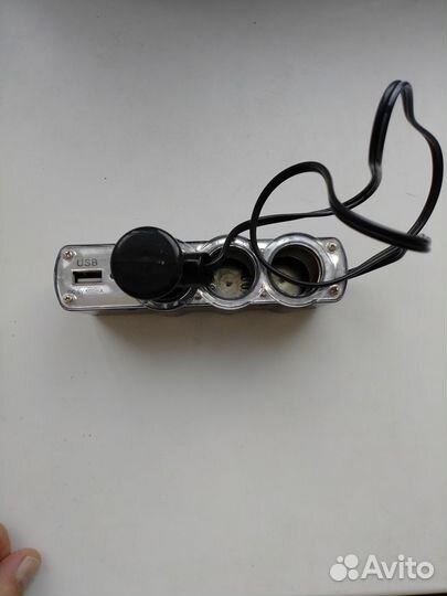 Разветвитель прикуривателя тройной с USB-разъемом