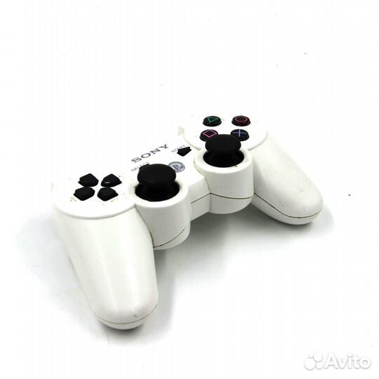 Джойстик для PS3, б/у, гарантия 14 дней (белый)
