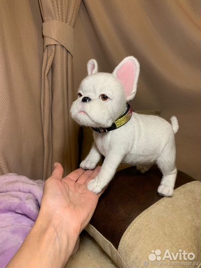 Реалистичная мягкая игрушка собака