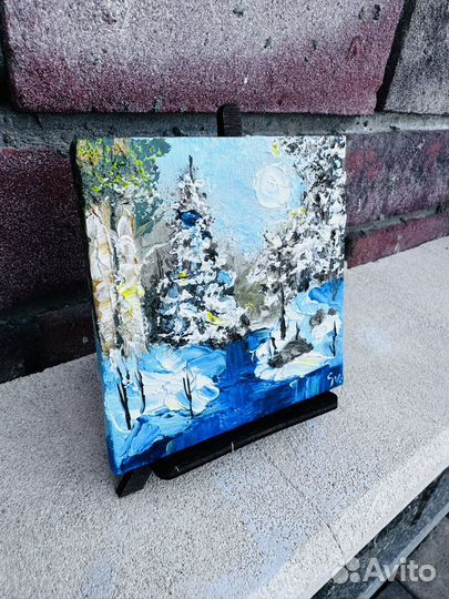 Картина маслом: Зимнее утро