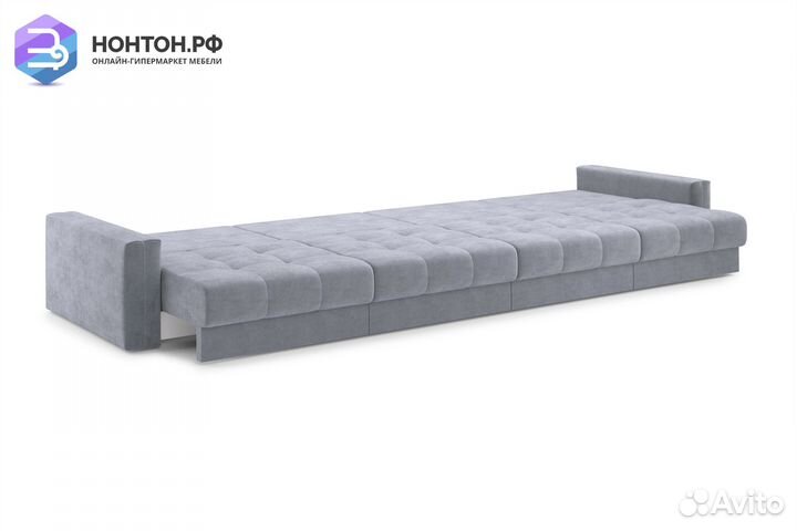 Диван прямой тик-так Монарх серый