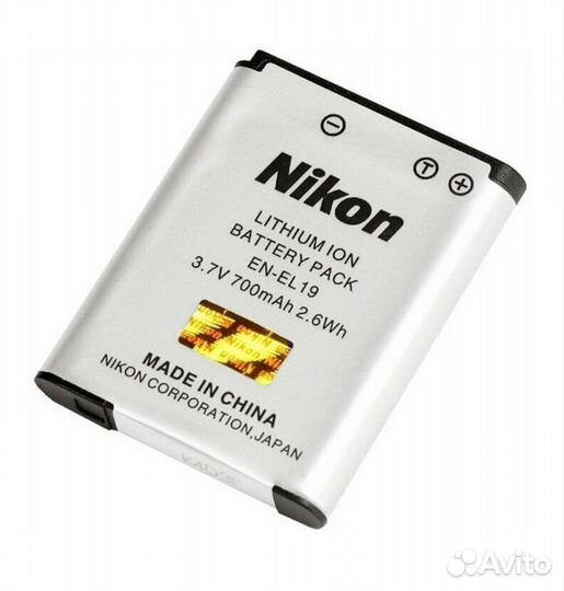 Аккумулятор Nikon EN-EL19 3.7V 700mAh 2.6Wh