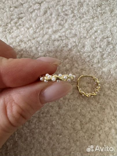 Серьги колечки новые