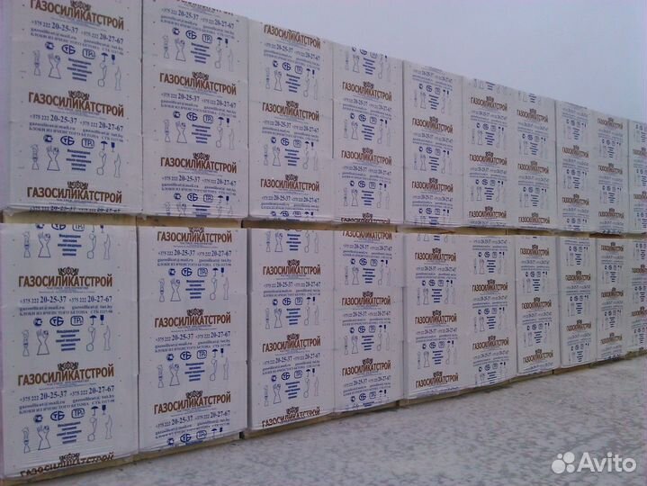 Газосиликатные блоки 600 400 250