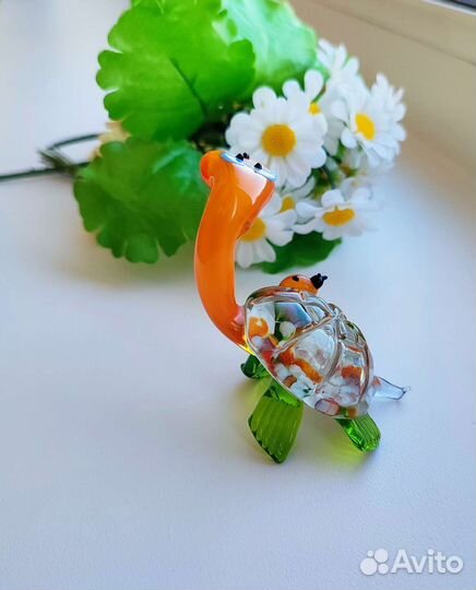 Черепашка стеклянная сувенир