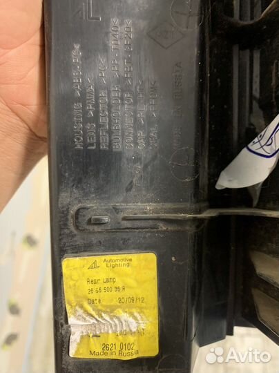 Задние фонари рено дастр