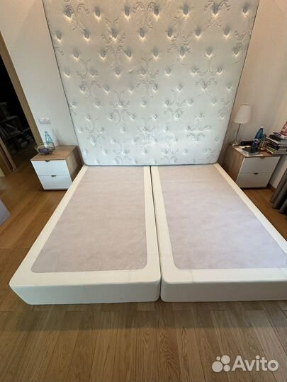 Кровать 200х200 с матрасом и тумбочками бу