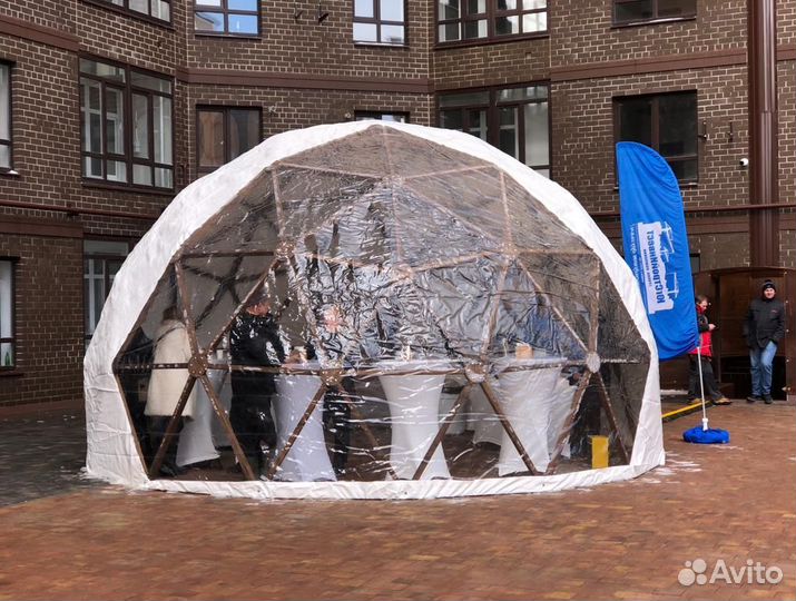 Шатер для глэмпинга, геокупол