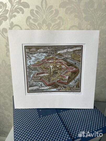 Картина ксилография Сердюков