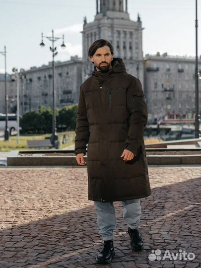 Пуховик мужской длинный