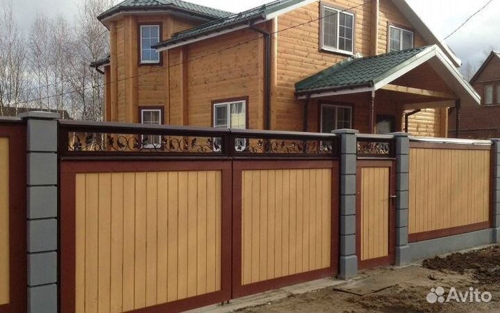 Забор металлический цена за метр под ключ