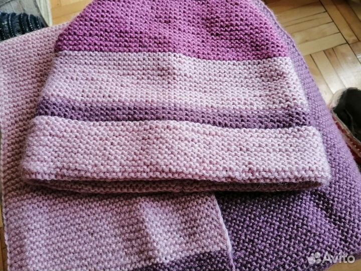 Комплект шапка и шарф женский