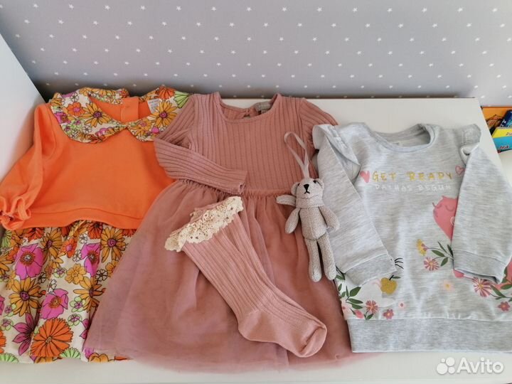 Фирменные вещи на девочку 80 86 пакетом