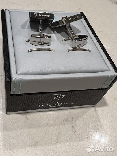 Запонки серебро хоккей