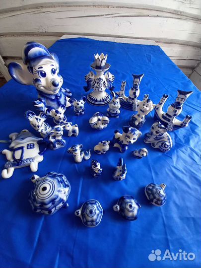 Фигурки гжель СССР