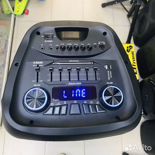 Мощная напольная караоке колонка 150 вт bluetooth