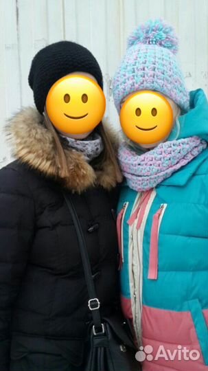 Комплект шапка и снуд ручной вязки