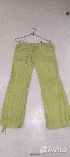 Льняные женские брюки. 46/48р. рост 169см. 3 шт