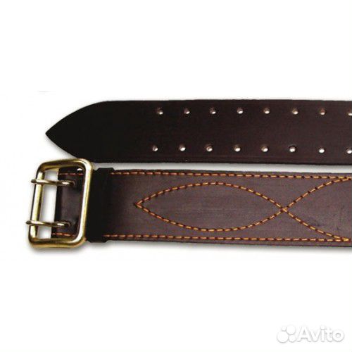 Ремень офицерский кожаный портупея с латунной пряж