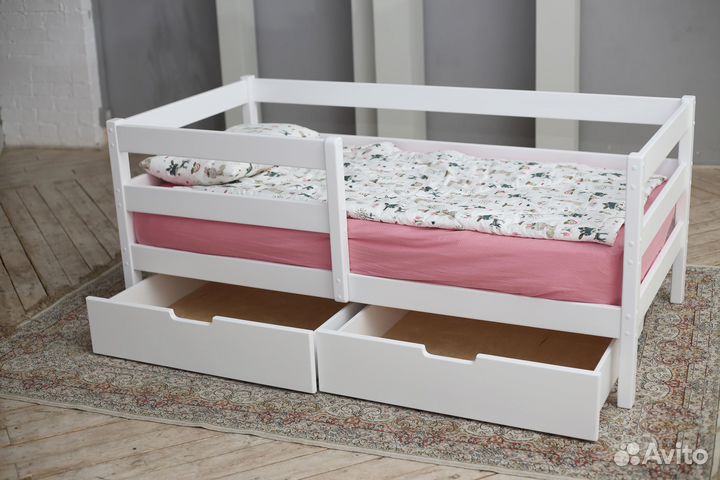 Кровать сканди с ящиками