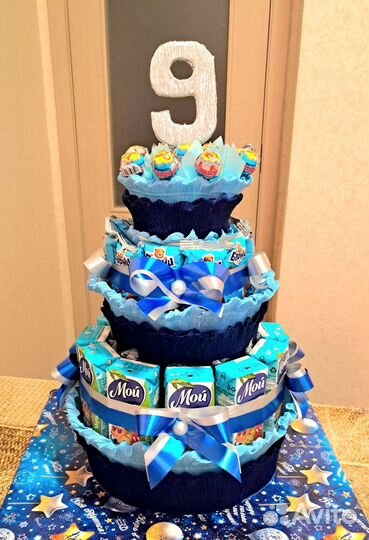 Торт из соков и сладостей