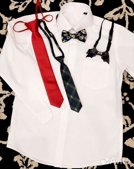 Рубашка, галстуки, бабочки