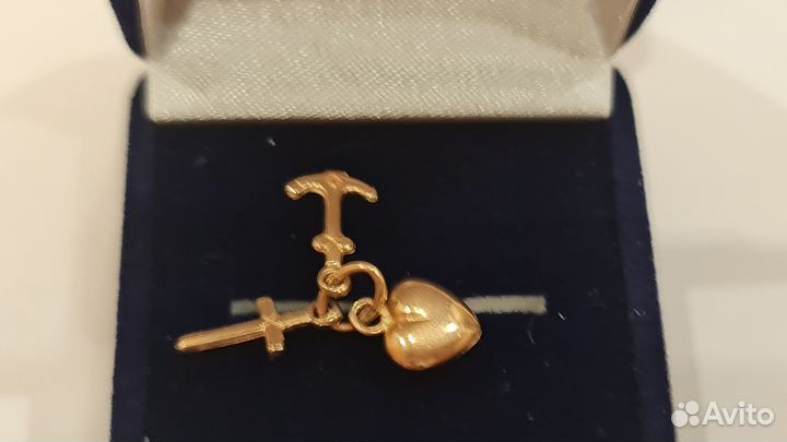 Подвеска золото 585пробы 0,97 гр Вера Надежда Любо