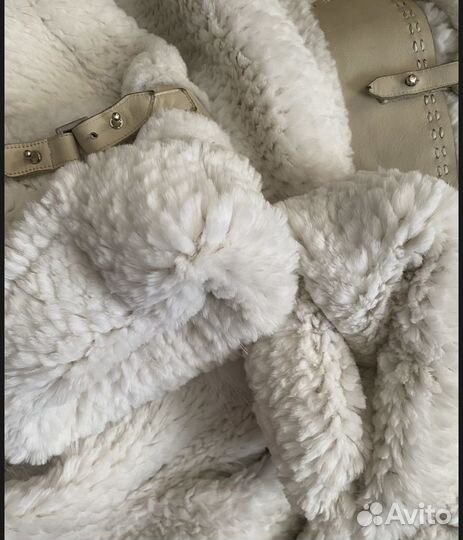 Вязанное меховое пальто Prada