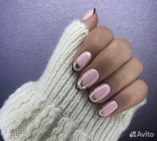 Маникюр гель-лак наращивание