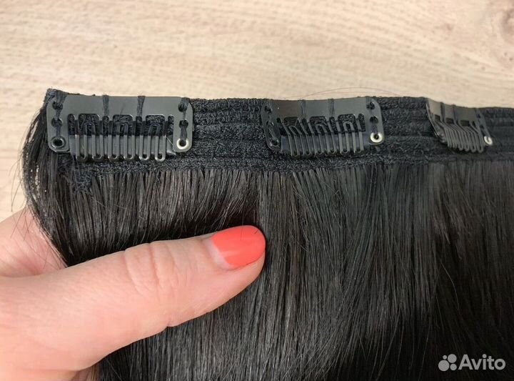 Натуральные волосы на заколках, на заказ