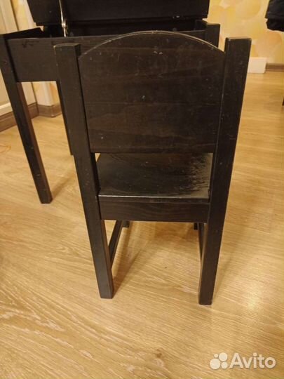 Детский стол деревянный+стул IKEA