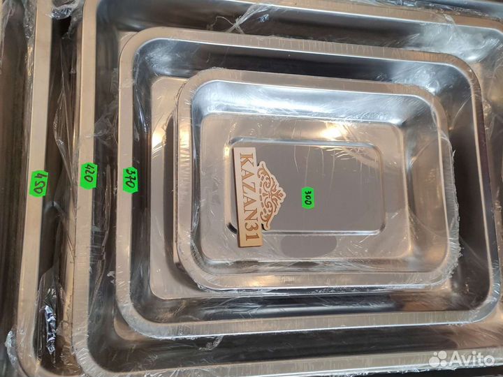 Поднос прямоугольный. Лоток металлический