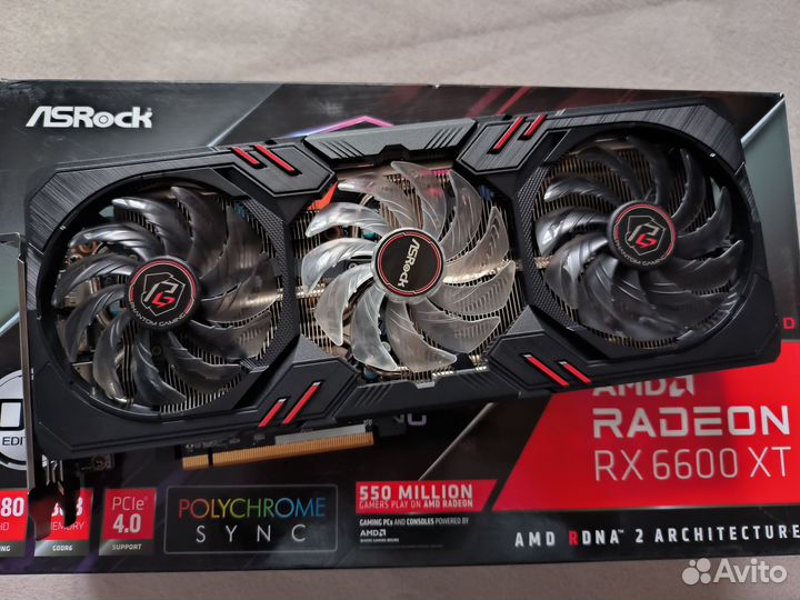 Видеокарта rx6600xt ASRock Gaming (NEW)
