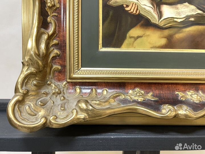 Винтажная фарфоровая картина 