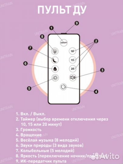 Мобиль на кроватку с проектором