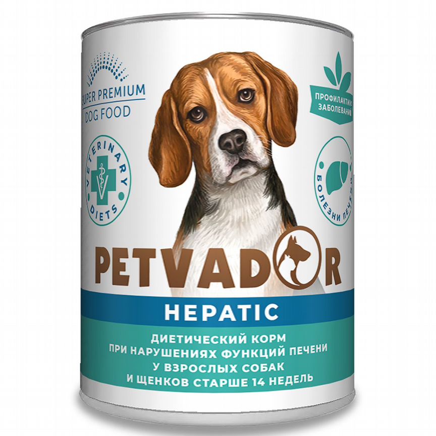 Диетический корм petvador veterinary diets hepatic