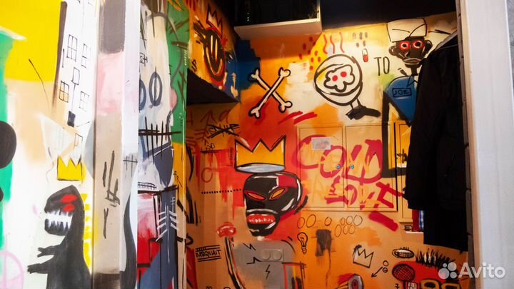 Оформление стен граффити / роспись комнаты