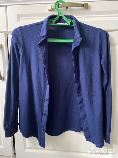 Синяя рубашка для мальчика 152