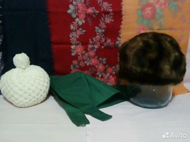 40-90-е г.Стар. и винтаж. гол. уборы,шарфы,платки