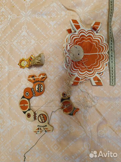 Бумажные новогодние игрушки, гирлянды СССР