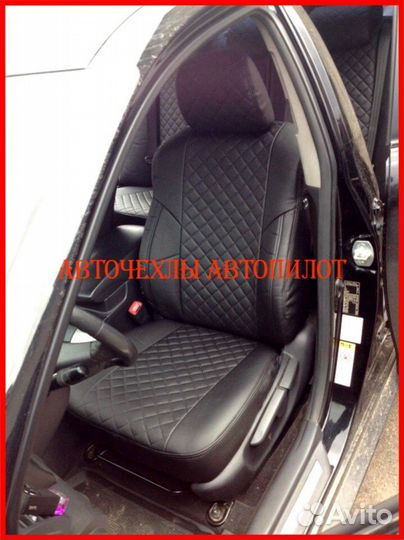 Чехлы Автопилот Toyota Camry v40 из экокожи чёрные