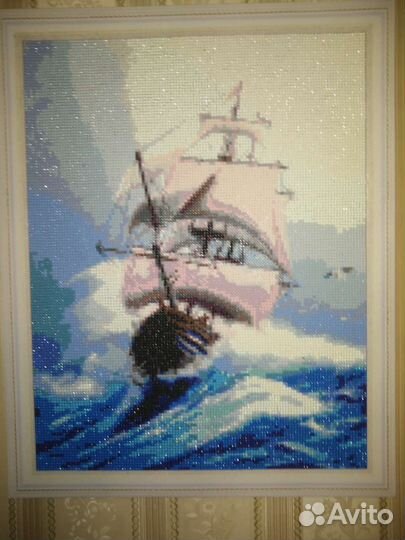 Корабль. алмазная мозайка
