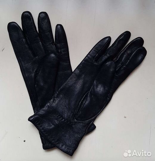 Перчатки женские кожаные
