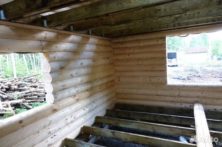 Сруб Дома 6.0х6.0м. полтора этажа
