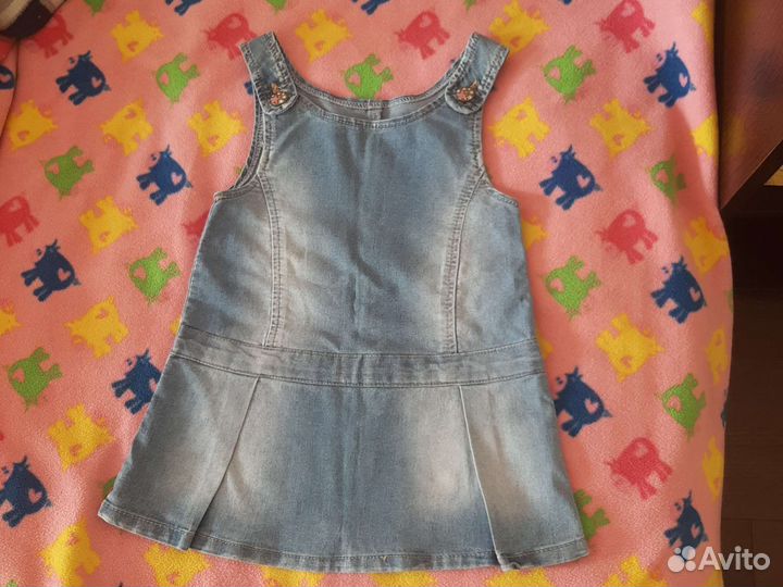 Джинсовый сарафан для девочки 92