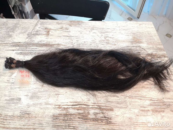 Натуральные волосы на капсулах, 55см