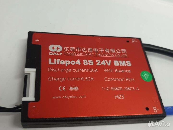 Daly BMS Lifepo4 8S 24V 60A с общий порт
