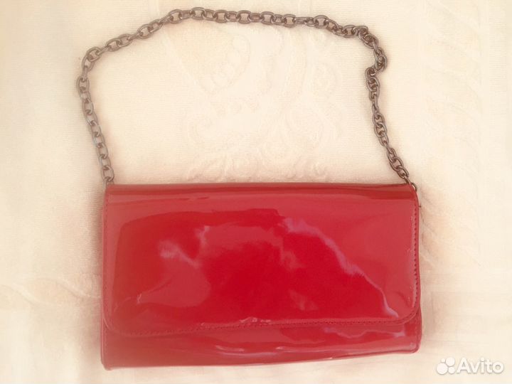 Сумка-Клатч кожа-лак Италия новая 25*14*5 см