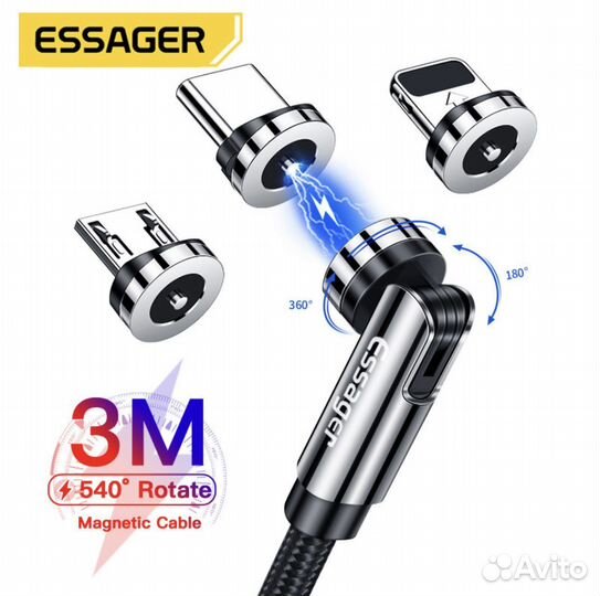 Магнитный шнур, кабель, зарядка Essager