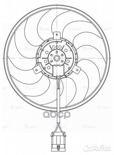 Э/вентилятор конд. без кожуха для а/м Opel Astr